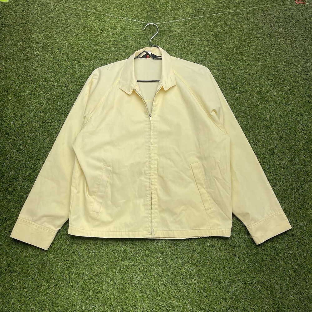Vintage Kmart Blouson Fit Jacket Mens Medium Lightweight Cropped Boxy 80s Zip